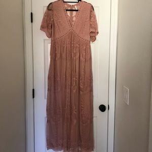 Pink Blush Maternity Dress